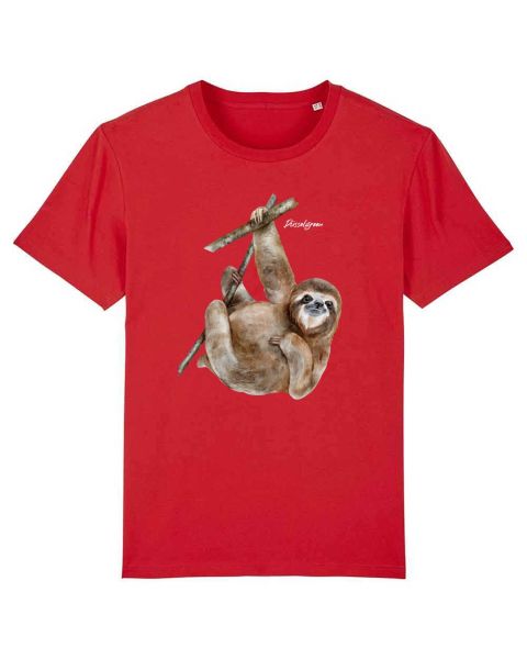 Unisex T-Shirt bedruckt aus Bio Baumwolle | Faultier Sloth Cute