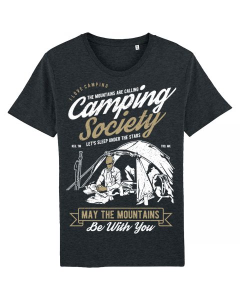 Camping | Herren T-Shirt aus 100% Baumwolle, Melange.