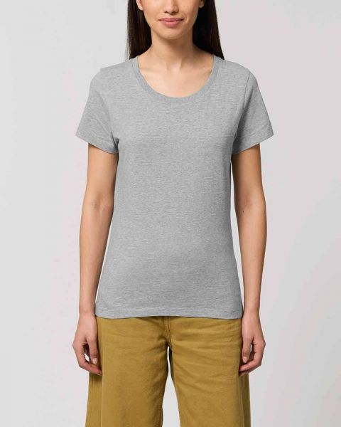 Emma | Anliegendes Damen T-Shirt aus Bio-Baumwolle |meliert