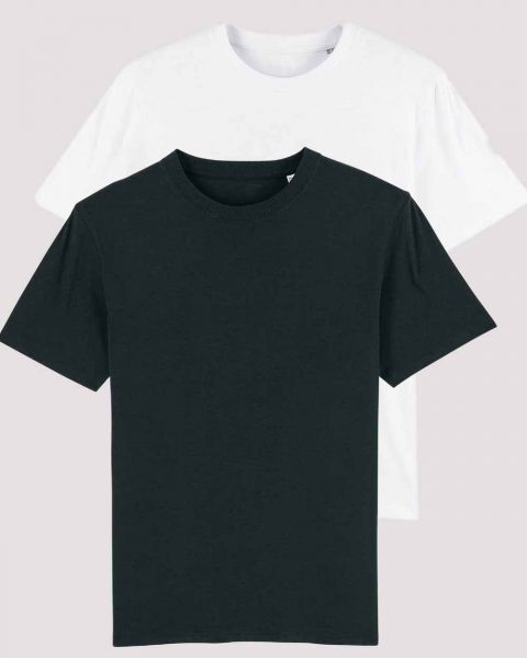 2er Pack schwere Männer Basic T-Shirts aus Bio Baumwolle, Premium Qualität