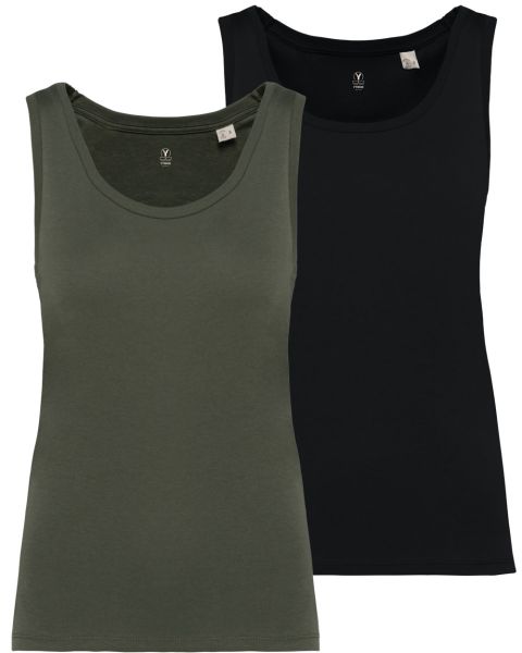 2er Pack Damen Tank Top aus 100% Bio-Baumwolle