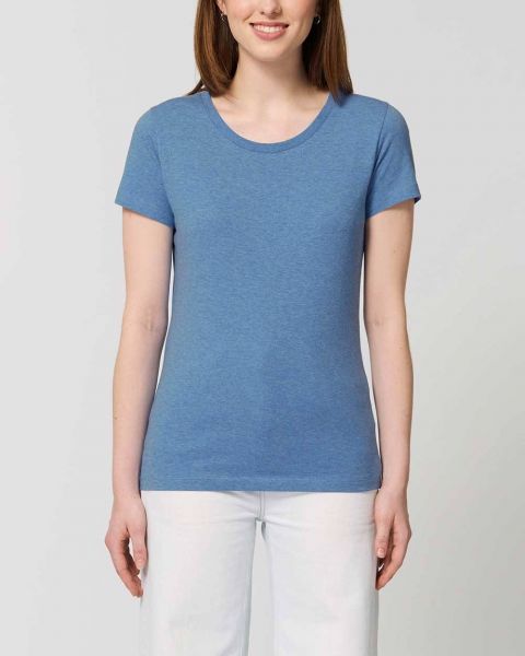 Emma | Anliegendes Damen T-Shirt aus Bio-Baumwolle |meliert