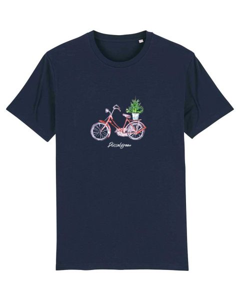 Unisex T-Shirt bedruckt aus Bio Baumwolle | Fahrrad Pflanze
