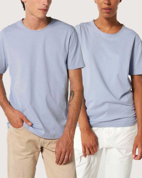 Unisex Basic Bio T-Shirt mit unversäubertem Saum