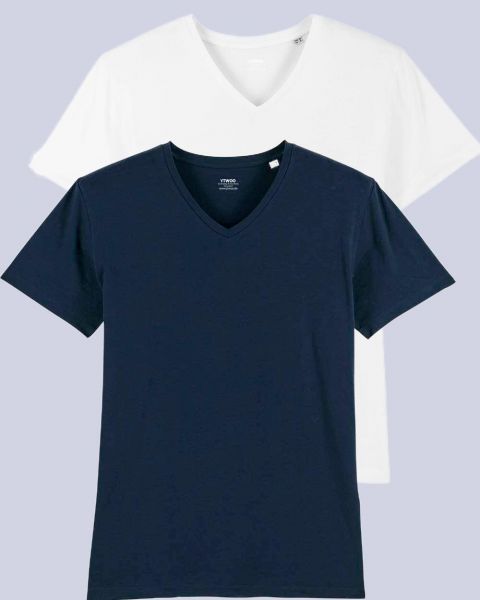 2er Pack V T-Shirt für Männer | Fair & Nachhaltig