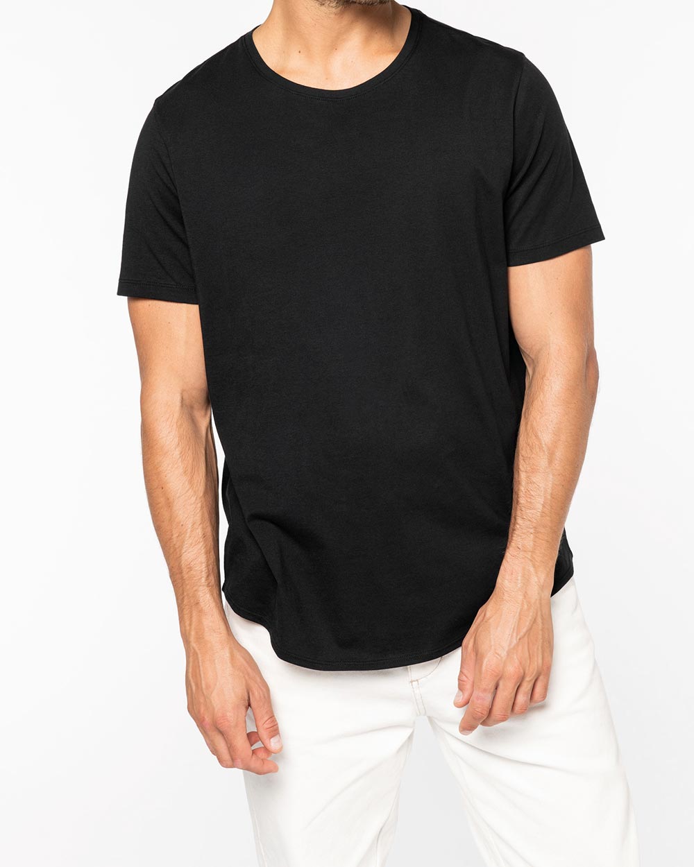 Herren-T-Shirt abgerundetem Saum und Rundhalsausschnitt aus 100%  nachhaltiger Bio-Baumwolle | BioTshirt | Mode aus Bio-Baumwolle - fair &  nachhaltig
