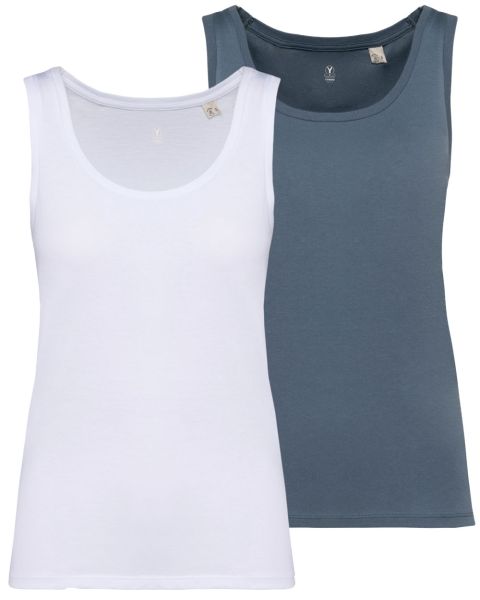 2er Pack Damen Tank Top aus 100% Bio-Baumwolle