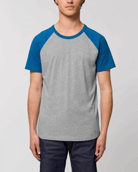 Unisex Bio T-Shirt mit abgesetzten Ärmeln