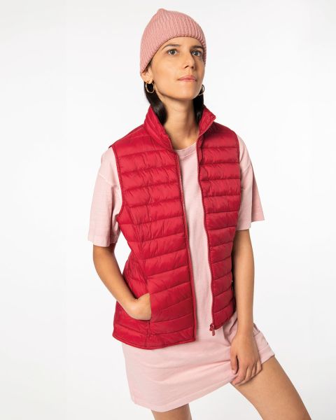 Recycelte Damen Weste Bodywarmer leicht aus 100 % recyceltem Polyamid