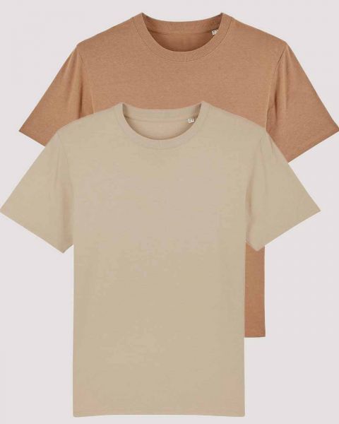 2er Pack schwere Männer Basic T-Shirts aus Bio Baumwolle, Premium Qualität