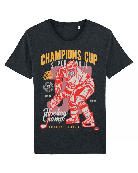 Ice Hockey | Herren T-Shirt aus 100% Baumwolle. Eishockey Melange