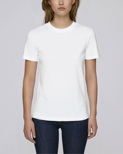 Damen | T-Shirt aus Bio-Baumwolle mit breitem Kragen