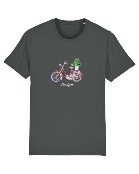 Unisex T-Shirt bedruckt aus Bio Baumwolle | Fahrrad Pflanze