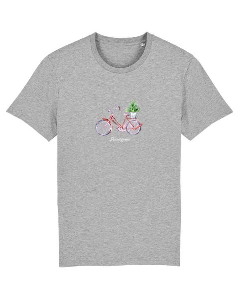 Unisex T-Shirt bedruckt aus Bio Baumwolle | Fahrrad Pflanze