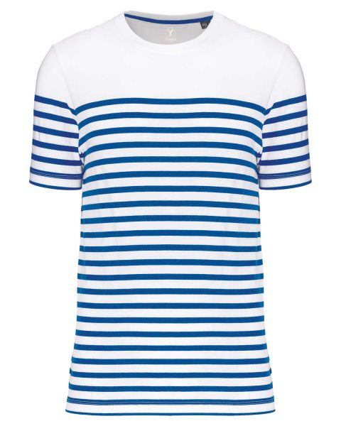 Nachhaltiges Herren-T-Shirt mit Rundhalsausschnitt im Marine-Stil