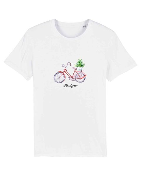 Unisex T-Shirt bedruckt aus Bio Baumwolle | Fahrrad Pflanze