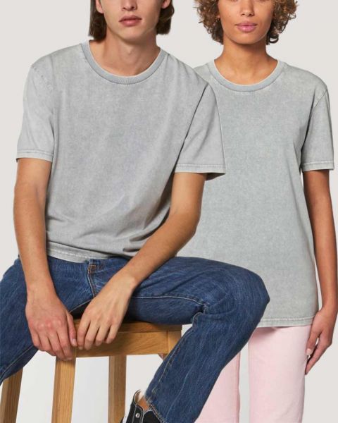 Stückgefärbtes Vintages Bio T-Shirts für Damen und Herren