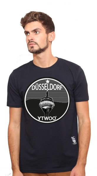 Düsseldorfer Fernsehturm, T-Shirt aus Bio-Baumwolle