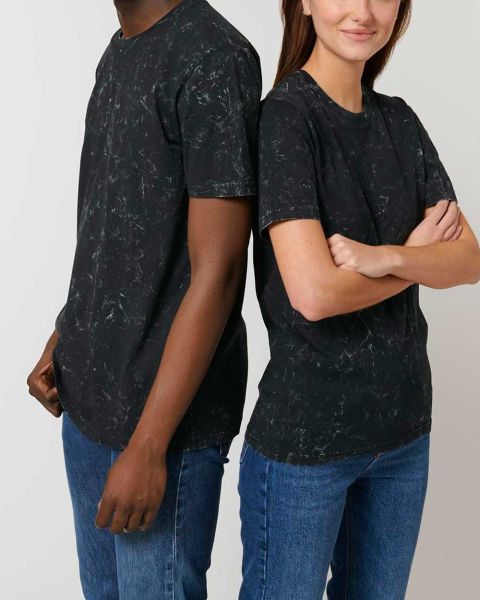 Unisex T-Shirt mit Spritzoptik aus 100% Bio Baumwolle