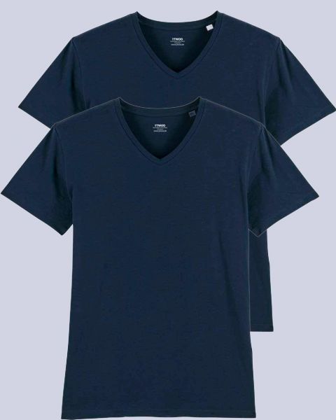 2er Pack V T-Shirt für Männer | Fair & Nachhaltig