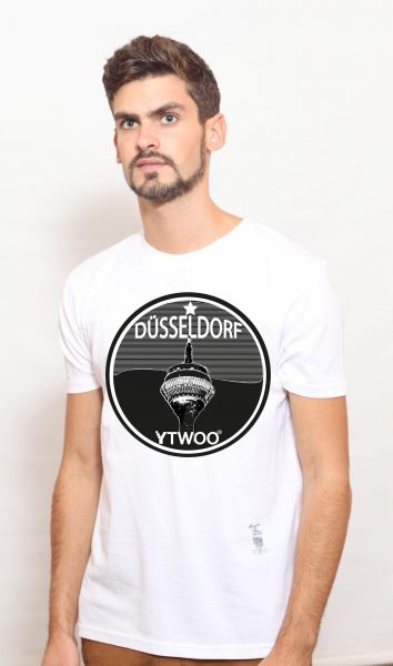Düsseldorfer Fernsehturm, T-Shirt aus Bio-Baumwolle