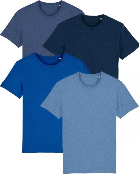 Herren | 4er Pack Basic T-Shirt | mittelschwer | in verschiedene Farben