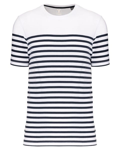 Nachhaltiges Herren-T-Shirt mit Rundhalsausschnitt im Marine-Stil
