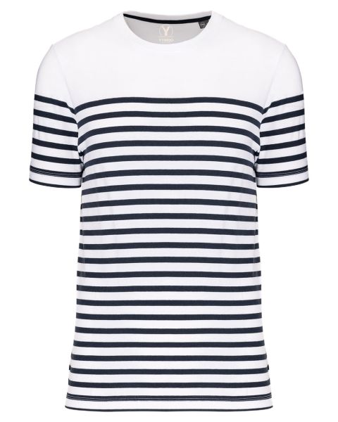 Nachhaltiges Herren-T-Shirt mit Rundhalsausschnitt im Marine-Stil