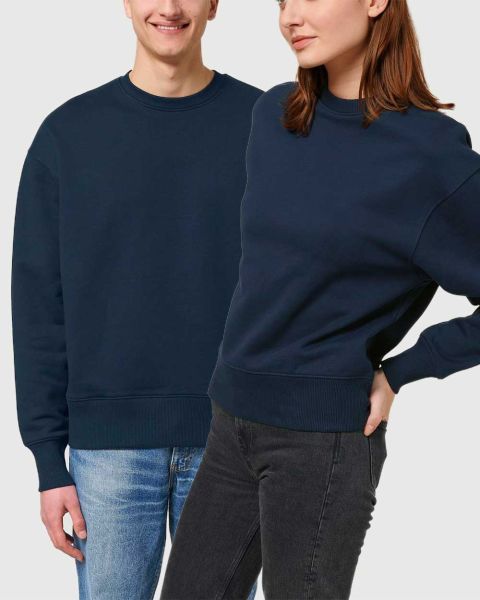 Dicker lässiger Sweater aus schwerer 100% Bio-Baumwolle