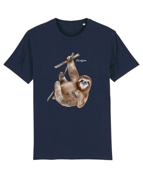 Unisex T-Shirt bedruckt aus Bio Baumwolle | Faultier Sloth Cute